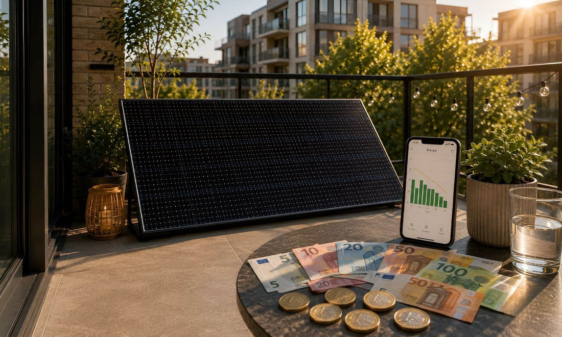 Besparing in euro met één of twee plug & play zonnepanelen in België en Nederland