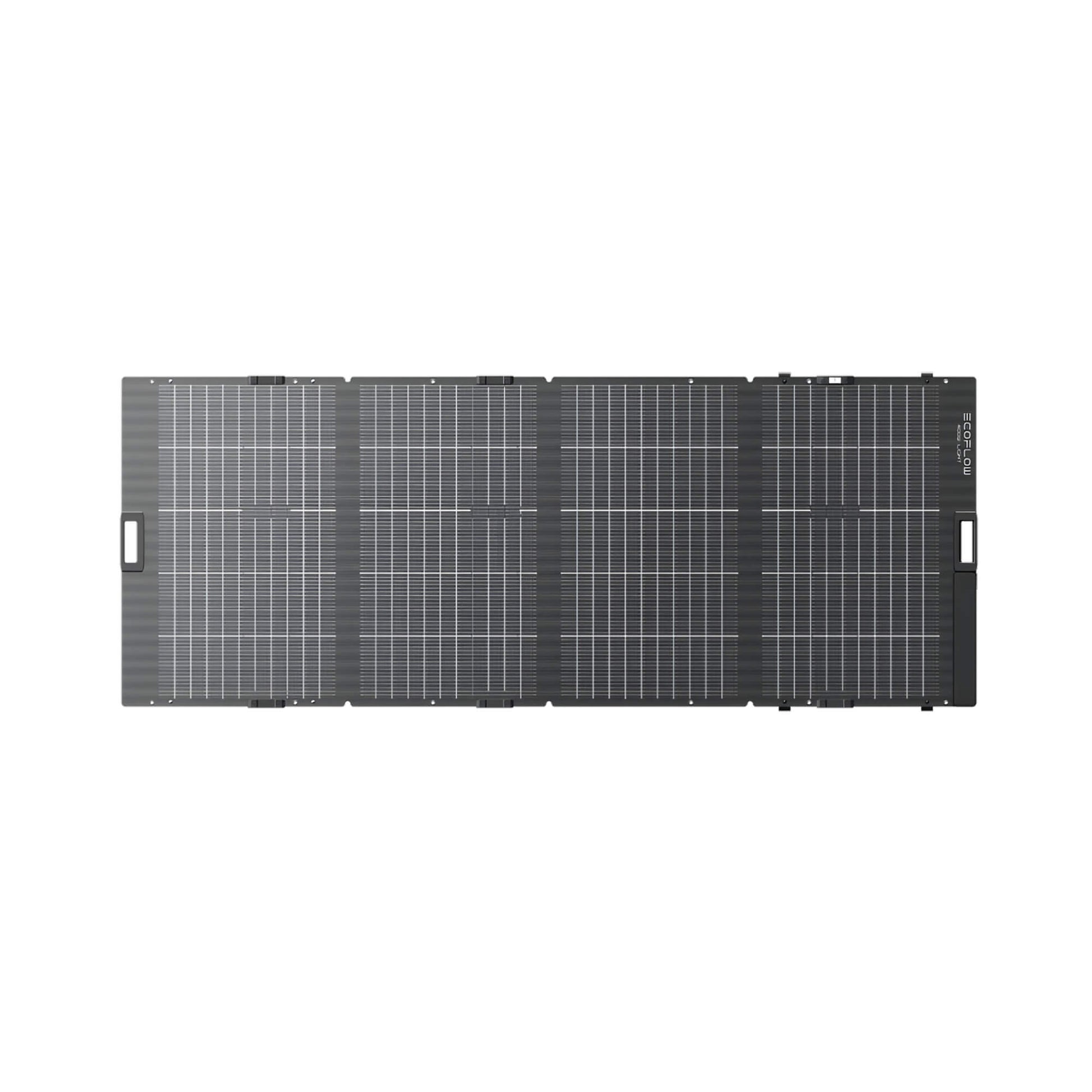 EcoFlow 400W draagbaar zonnepaneel vooraanzicht op lichte achtergrond
