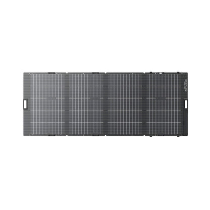 EcoFlow 400W draagbaar zonnepaneel vooraanzicht op lichte achtergrond