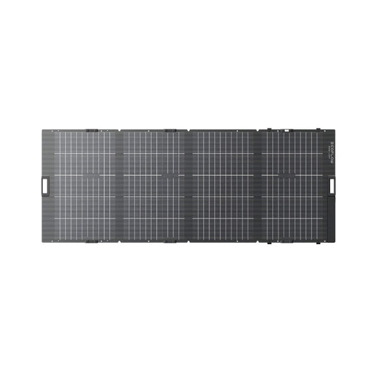 EcoFlow 400W draagbaar zonnepaneel vooraanzicht op lichte achtergrond