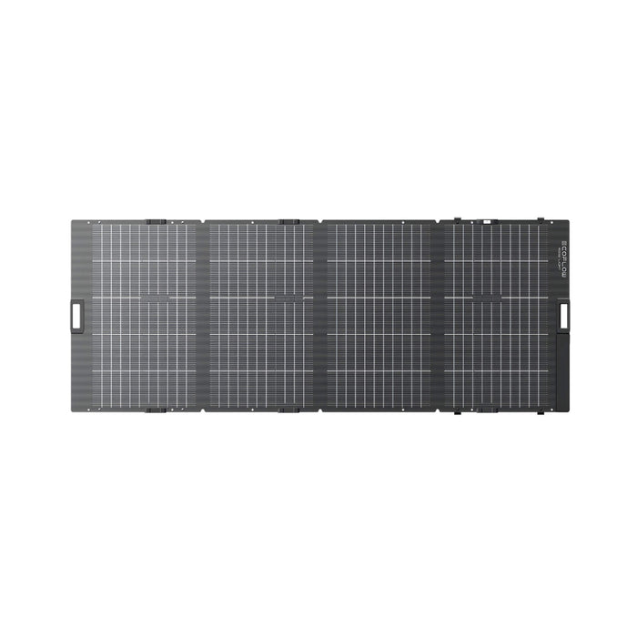 EcoFlow 400W draagbaar zonnepaneel vooraanzicht op lichte achtergrond