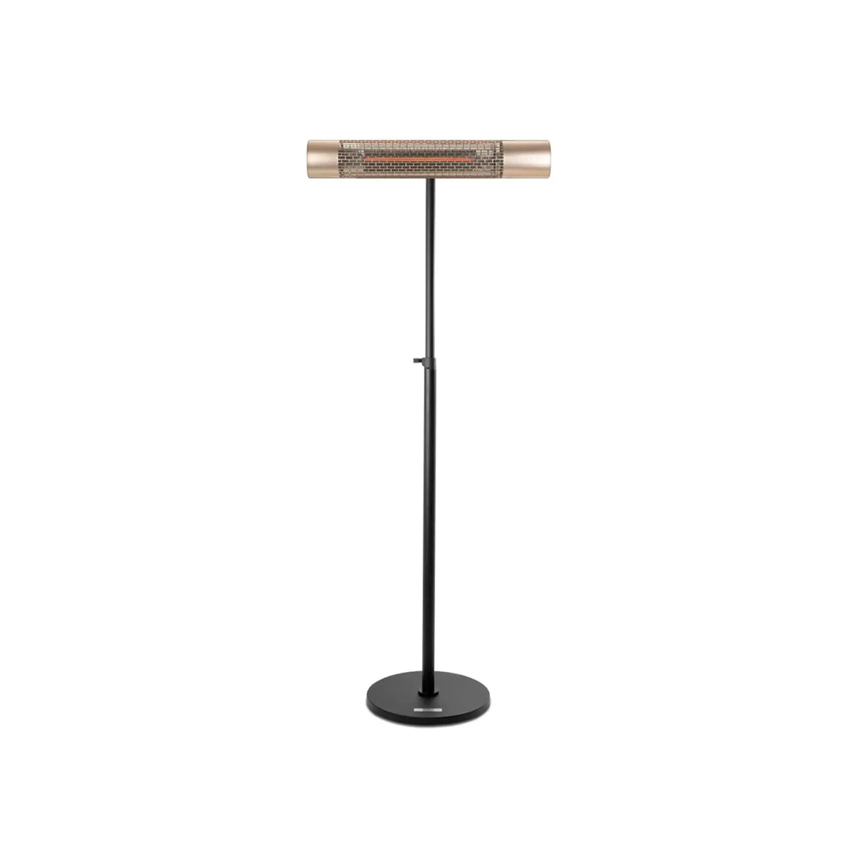 Gouden Herschel CALIFORNIA 2000 W infrarood terrasverwarmer op verstelbare zwarte standaard