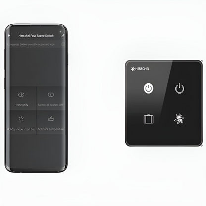 Herschel iQ Smart Scene Switch met smartphone app voor bediening van verwarmingsscènes