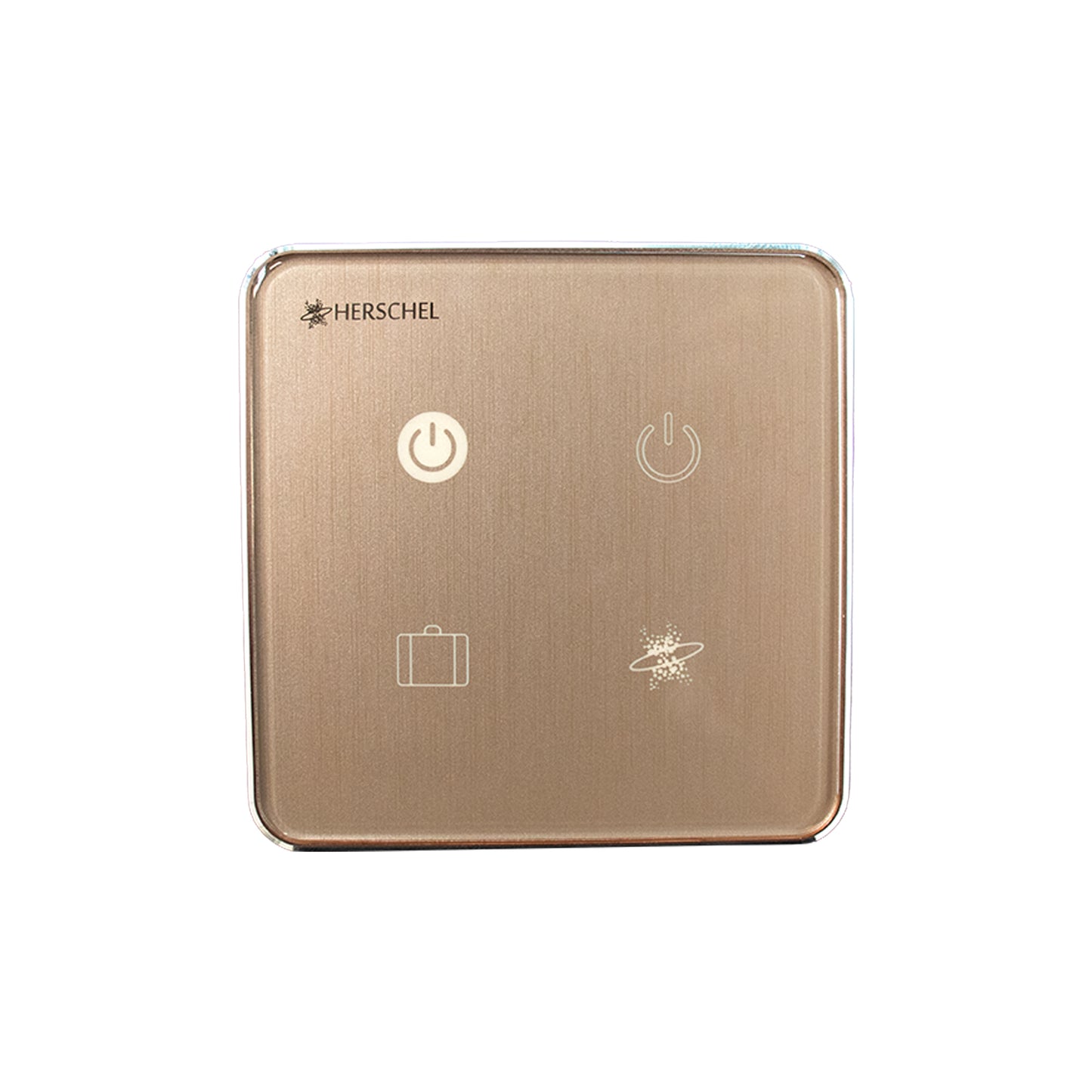 Herschel iQ Smart Scene Switch wandschakelaar in gouden uitvoering met vier bedieningsknoppen