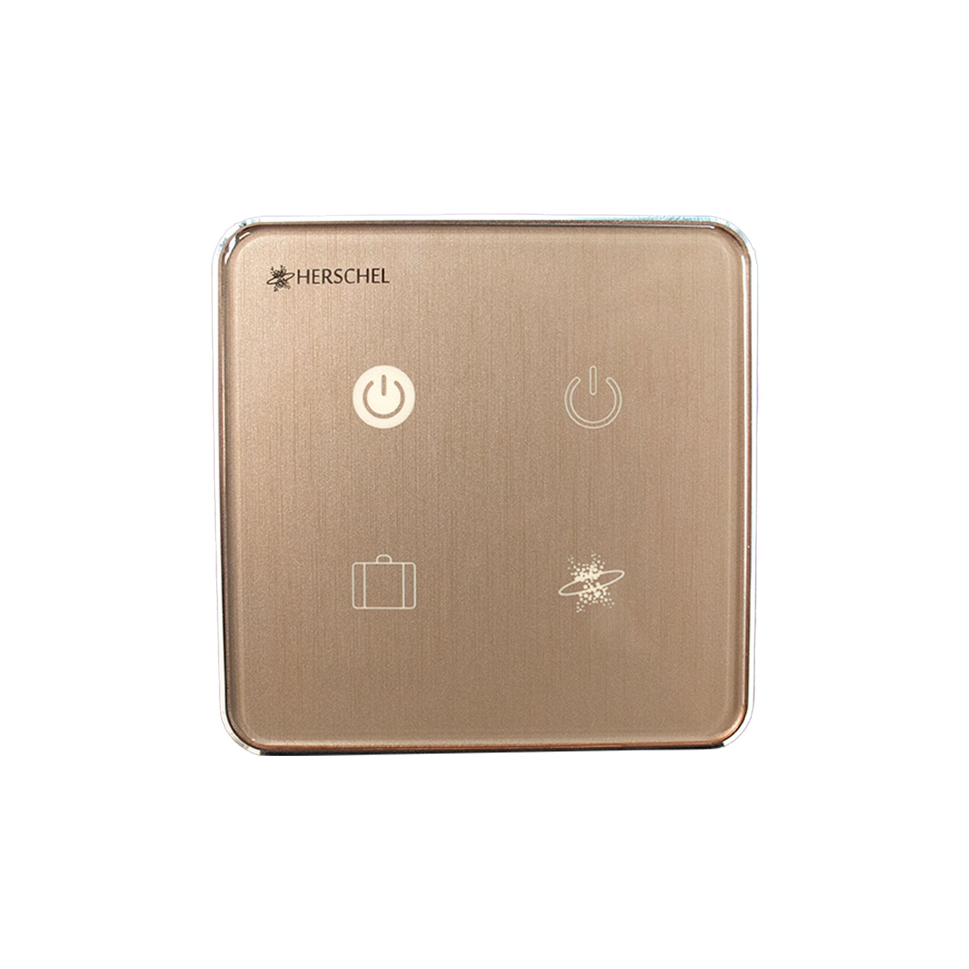 Herschel iQ Smart Scene Switch wandschakelaar in gouden uitvoering met vier bedieningsknoppen