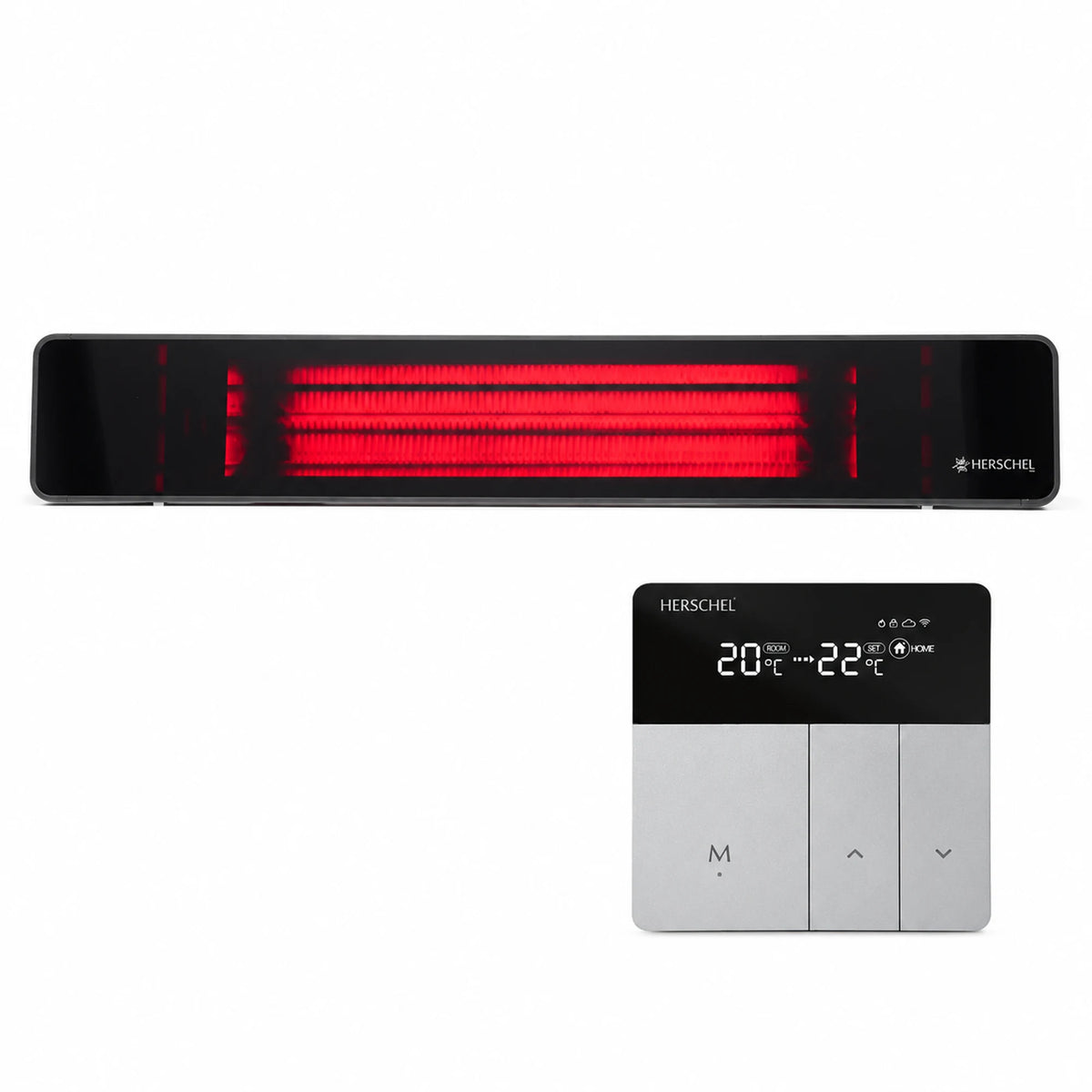 Herschel RIO 2500 W met iQ T-MKS 16A wifi thermostaat.