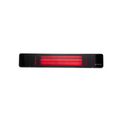 Zwarte Herschel RIO 2500 W infrarood terrasverwarmer met keramisch glas