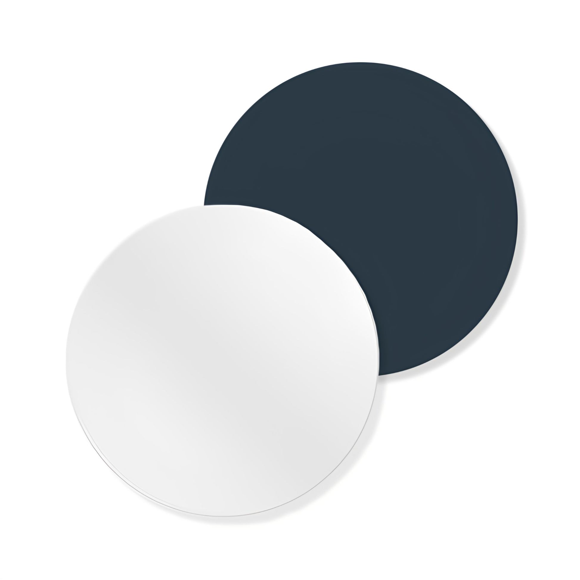 Rond Herschel Select XLS infraroodpaneel in wit en grijs op witte achtergrond