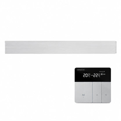 Herschel SUMMIT wit 2600 W zonder afstandsbediening met zilveren iQ T-MKS 16A Inbouw wifi-thermostaat